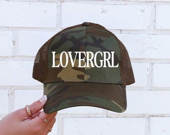 Lover Girl Womens Trucker Hat Trendy Trucker Hat Camo Trucker Camo Womens Hat Cowgirl Hat Country Girl Aesthetic Trendy Baseball Hat For Her