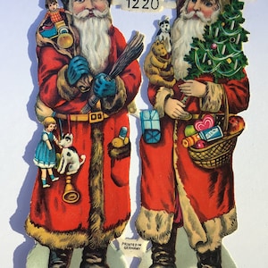 Vintage Santa - Vintage Scrap Die Cut Papier - Geprägt