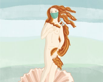 Masked Venus (Digital Art Print)