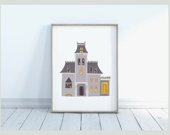 The Addams Family House (Digital Art Print)