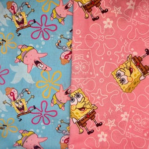 SpongeBob SquarePants Fabrics 100% cotton. Also sold by the half yard or full yards.