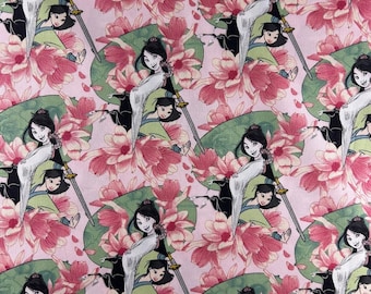 Mulan Fabric 100% cotton. Also sold by the half yard or full yards.