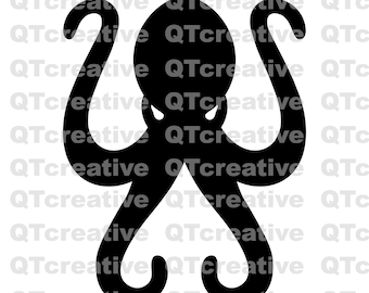 VECTOR OCTOPUS LOGO- svg, png, jpeg, eps. Instant Download! 4 files total.