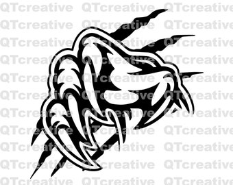 VECTOR CLAW LOGO- svg, png, jpeg, eps. Instant Download! 4 files total.