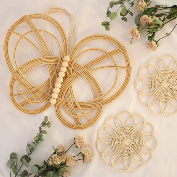 Wicker Wall Decor Etsy