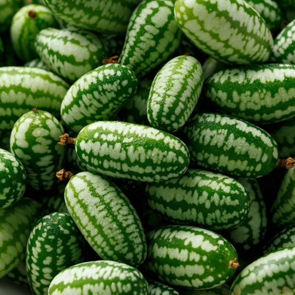 30 Cucamelon Seeds (Mexican Sour Gherkins) - Tangy and Flavorful Mini Cucumbers - Perfect for Small Spaces and Container Gardens