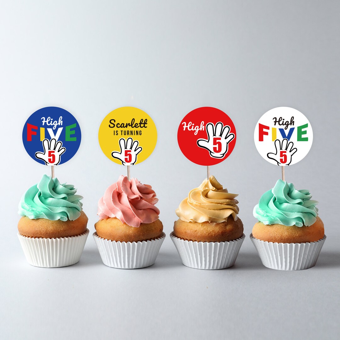 Hi Five Birthday Party Decorations Girl Hi Five Birthday Party Decorations  Boy Girl, Hi Five 5th Glitter Confetti Glitter Handprint Sticker 5 Years Old  Boys Girls Birthday Party 5 Year Anniv High, image size:1080x1080