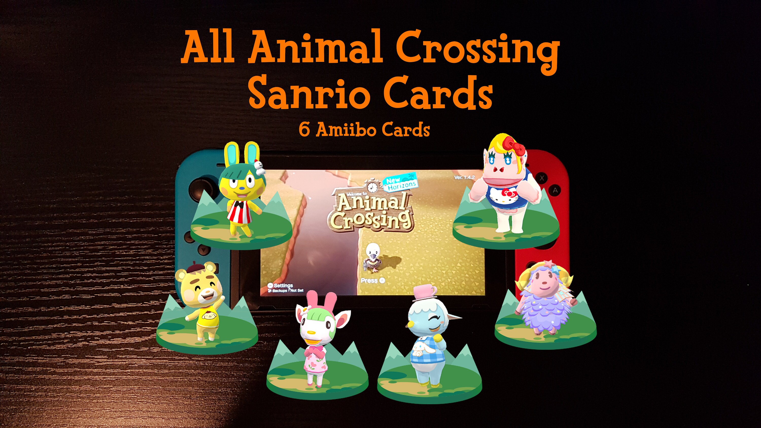 All 6 Sanrio Cards Animal Crossing Amiibo Cards ACNH Etsy