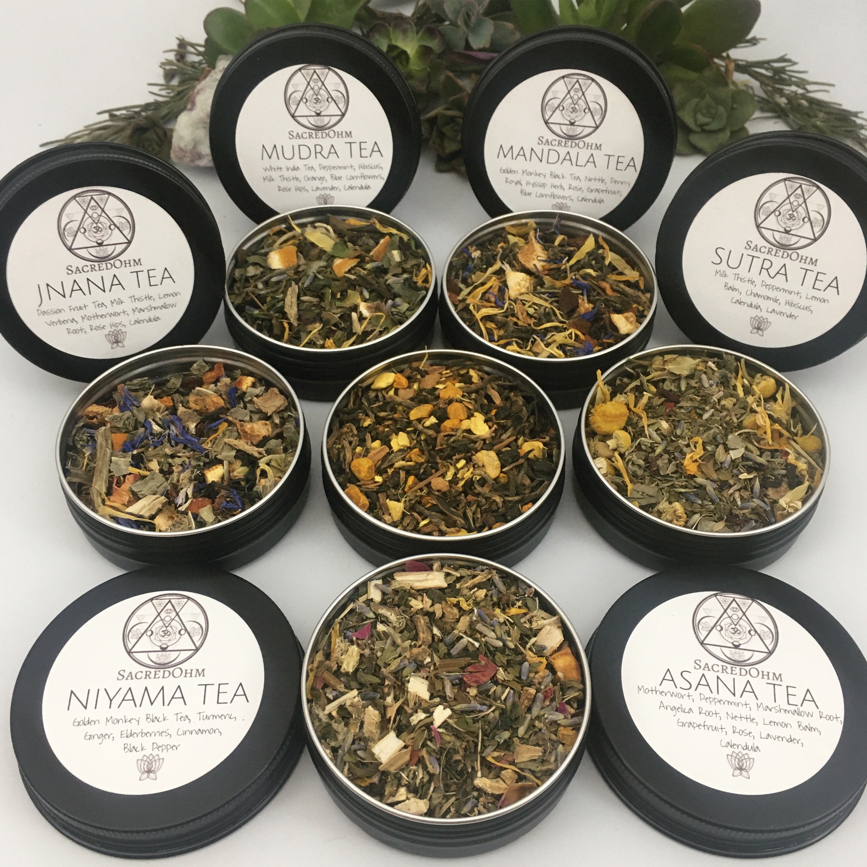 SacredOhm Tea Sampler Gift Set Etsy