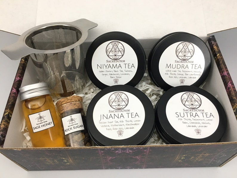 SacredOhm Tea Sampler Gift Set Etsy