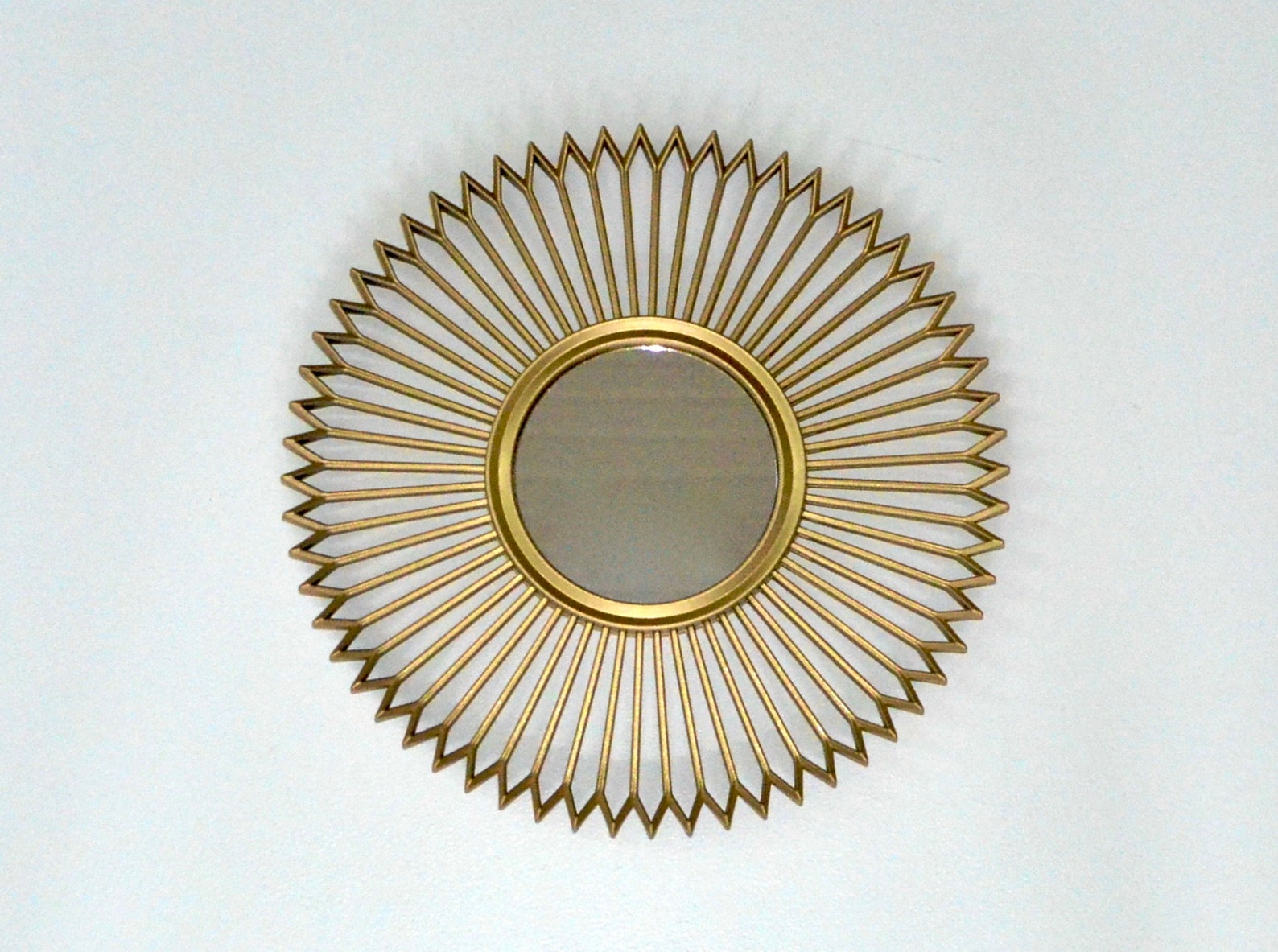 Small Gold Plastic Decorative Mirrors 9.5x9.5 Inches Light Etsy