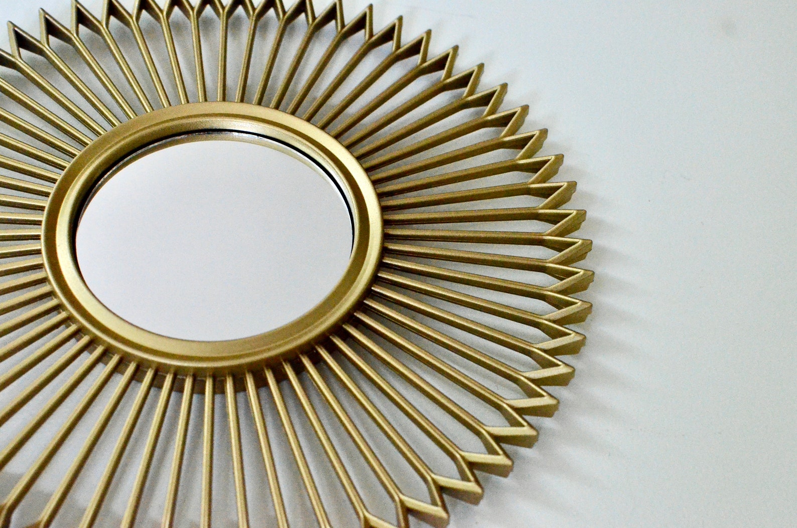 Small Gold Plastic Decorative Mirrors 9.5x9.5 Inches Light Etsy