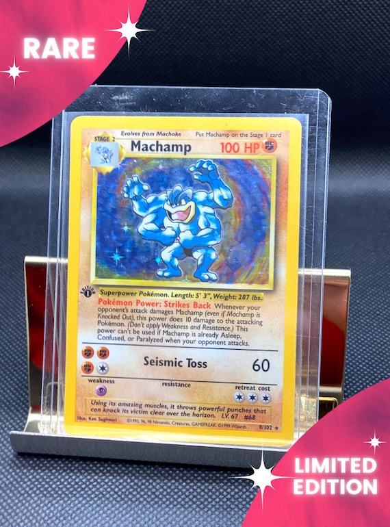 Machamp 1st Edition Pokemon Card PSA Holo Never Played (real