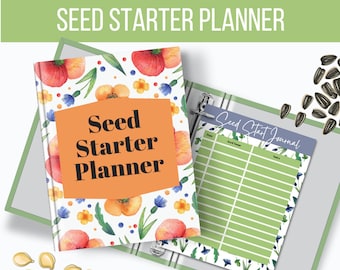 Planificador de semillas, diario de jardinería, imprimible de jardinería, planificador de jardinería imprimible, organizador de jardinería, descarga digital del planificador de jardinería