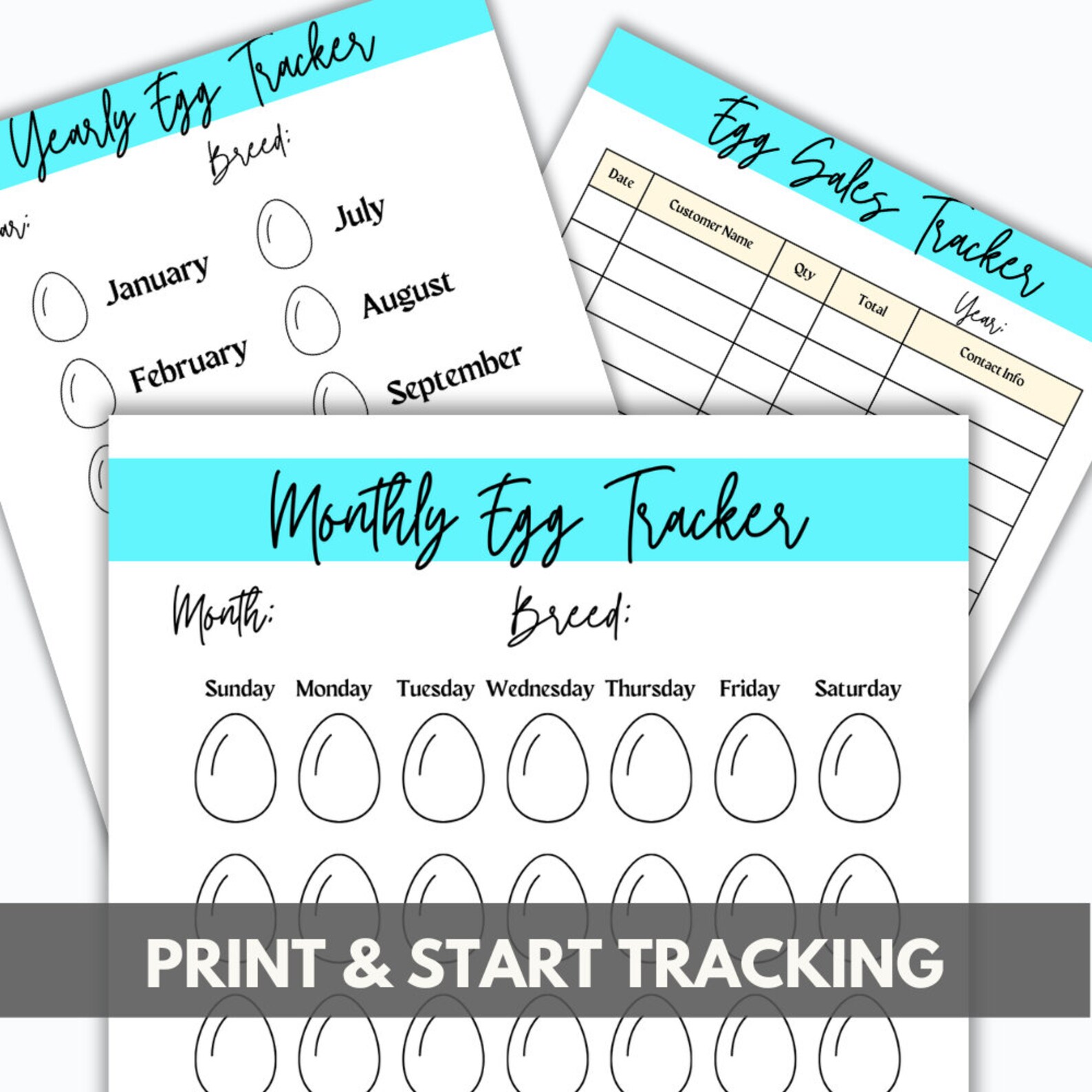 Egg Tracker Printables Egg Sales Tracker Egg Production Etsy