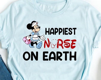 S Mickey Mouse Love Nurselife Nurse Adult T-Shirt Men Women 3XL