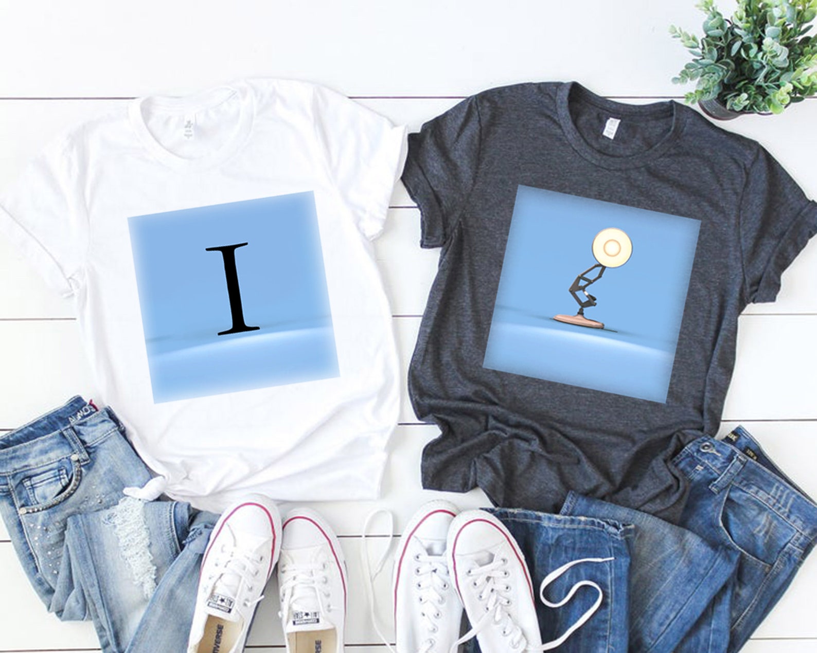 Pixar Intro Couple T-shirt Funny Couple Tee Disney Couple | Etsy