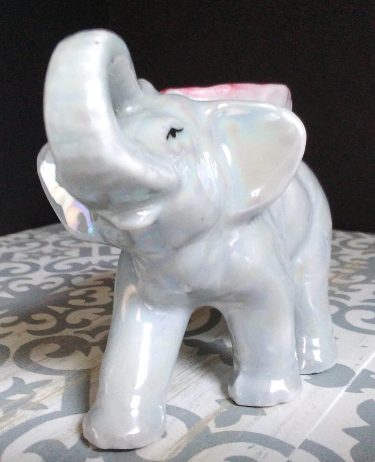 Vintage Lusterware Japanese Elephant Planter Made in Japan Etsy