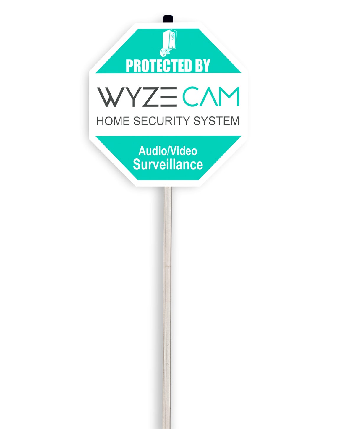 Wyze Cam Security Yard Sign. Aluminum pole 30.0. Etsy
