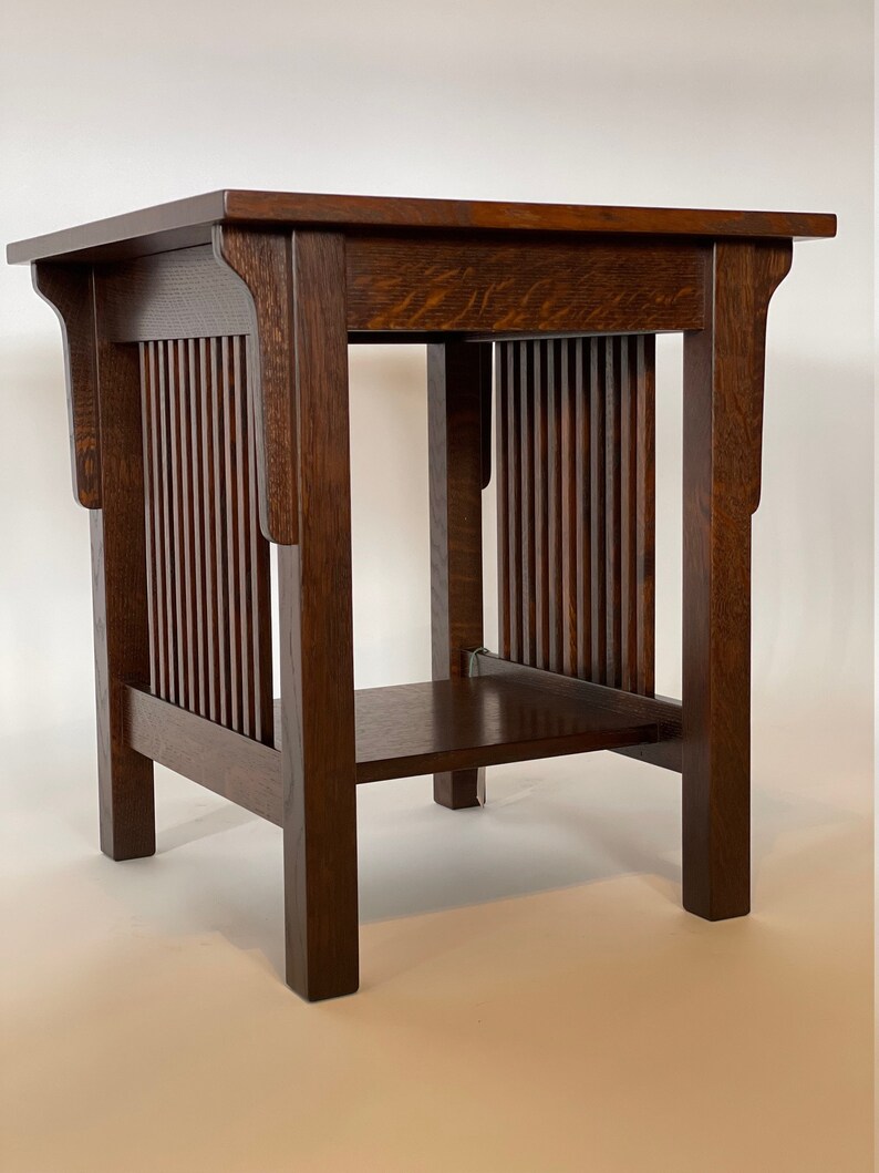 Oak Spindle End Table Etsy