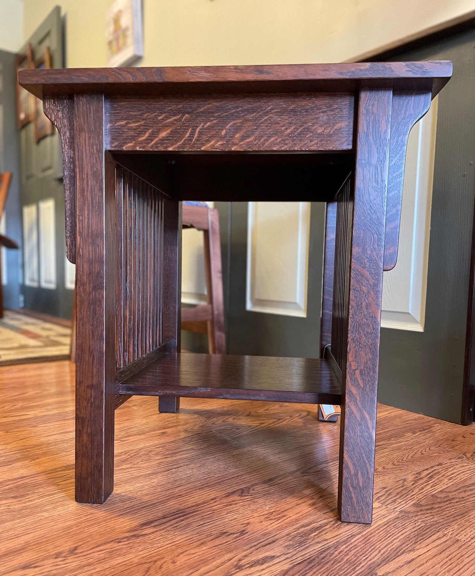 Oak Spindle End Table Etsy