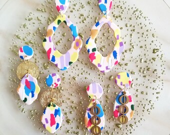 Abstract Earrings | Colourful Earrings, Big Earrings, Statement Jewelry, Hoop Earrings, Summer Fashion, Fashion Earrings