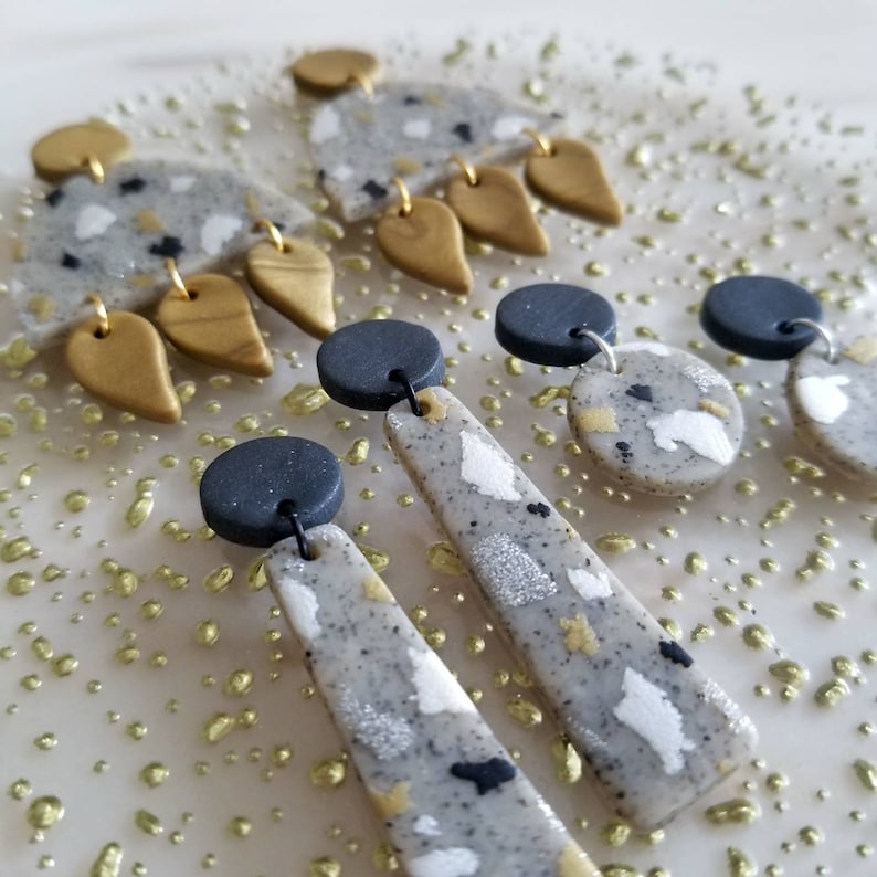 Speckled Polymer Clay Earrings Starlet Collection