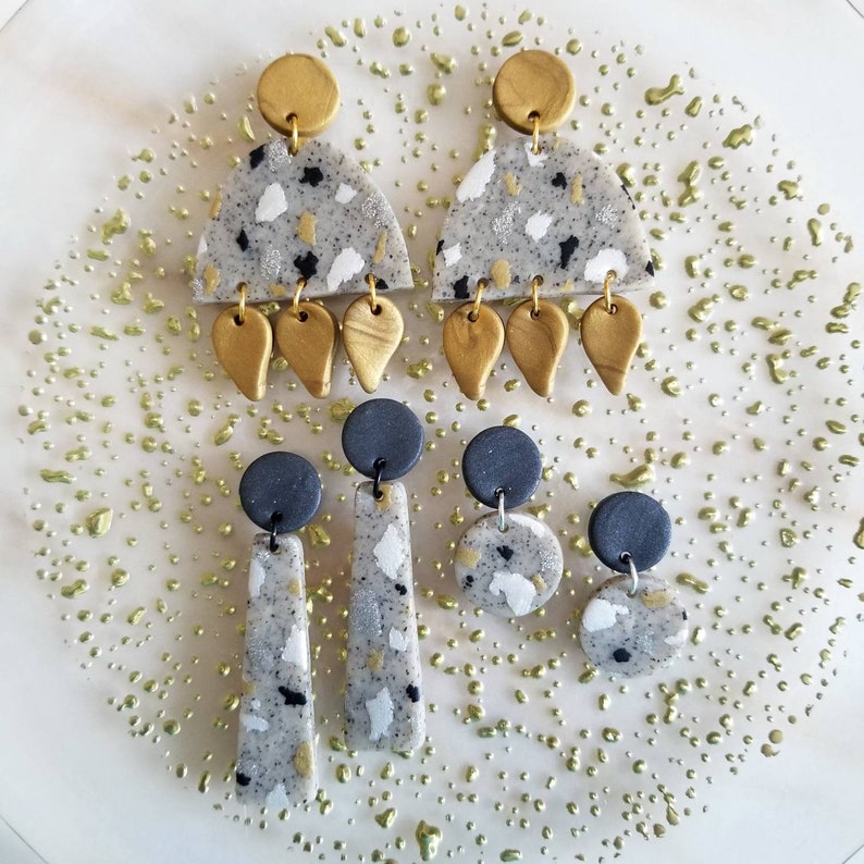 Speckled Polymer Clay Earrings Starlet Collection