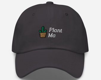 Plant Ma Baseball Hat (More Colors) Fun Hat for Plant Lovers, Plant Parent, Go Green, Reduce, and Reuse
