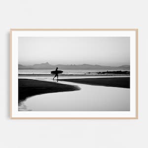 Silver Surfer, The Pass, Black & White, Coastal Collection,  Photography Print, Wall Art, Fine Art, Byron Bay, Australia, A3, 16x24, 24x36