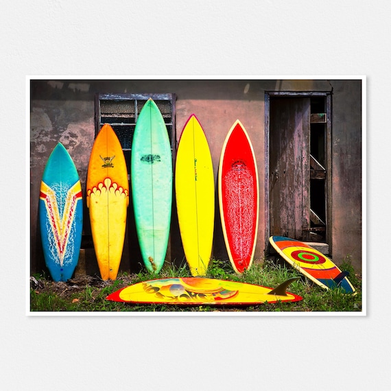 Vintage Surfboards | Byron Bay | Fine Art Photo Print | Vintage