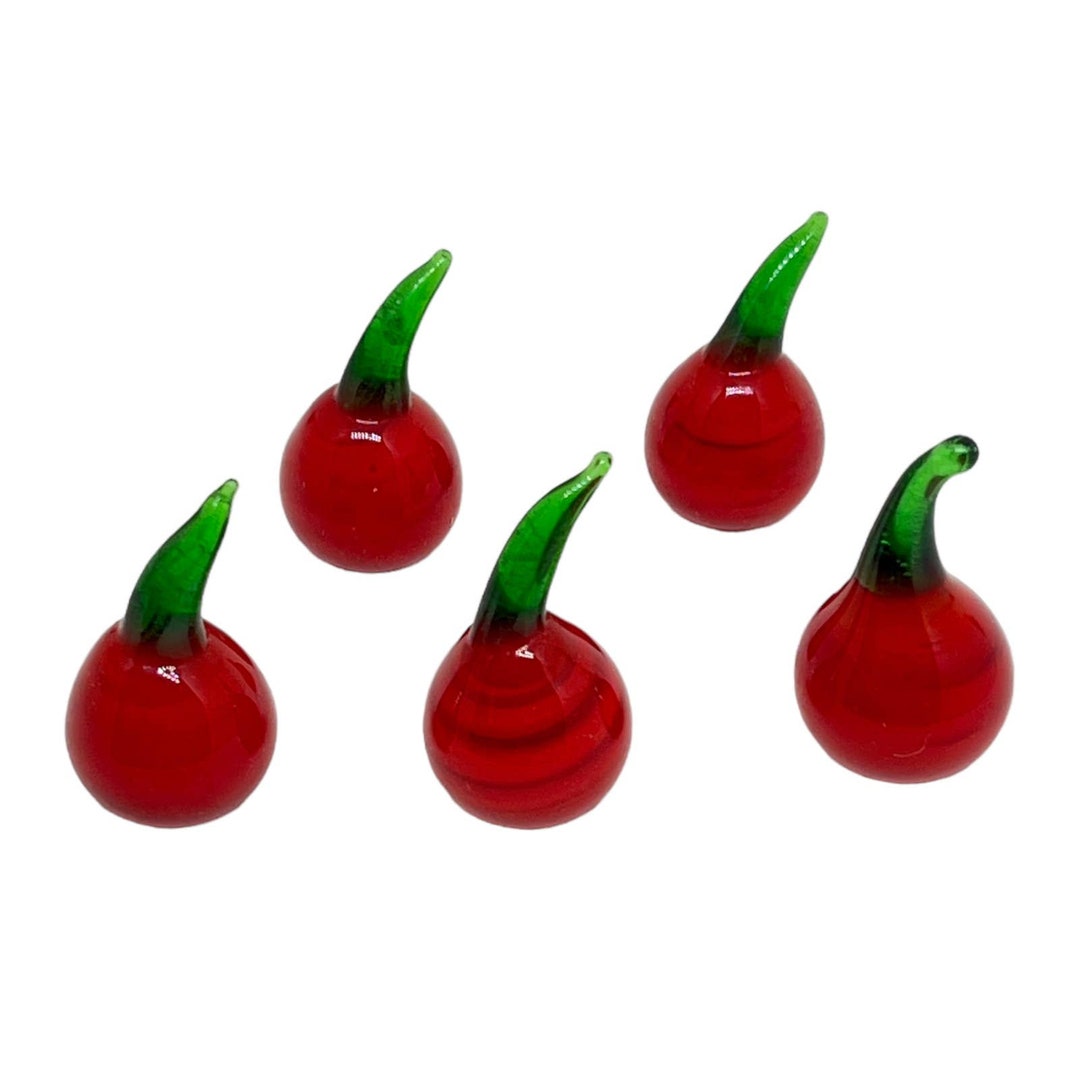 Glass Cherries for Display Gel Candles Jewelry Making or Etsy