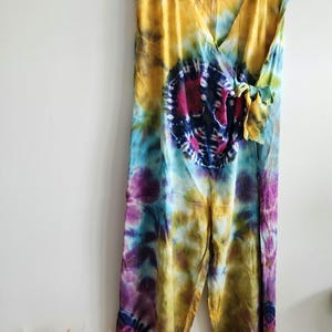 Pastel Tie Dye Jumpsuit, Tie Dye Jumpsuit, Romper, Rayon Jumpsuit, Hippie Jumpsuit, Jumpsuit with pockets, bohemian Jumpsuit, hippy Jumpsuit