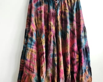 Bohemian Skirt, Maxi Skirt, Tie-Dye skirt, Hippie Skirt, Hippie Skirt, Festival outfit, Long Maxi Skirt, Long Skirt
