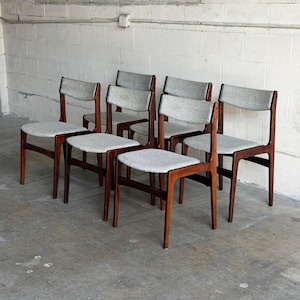 Rosewood Dining Chairs Erik Buch Mid-Century Modern Sculptural Seating Set of 6 Denmark 1960s