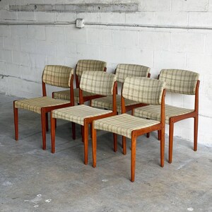 Teak Dining Chairs Erik Buch Sculptural Seating Set of 6 Denmark 1960s