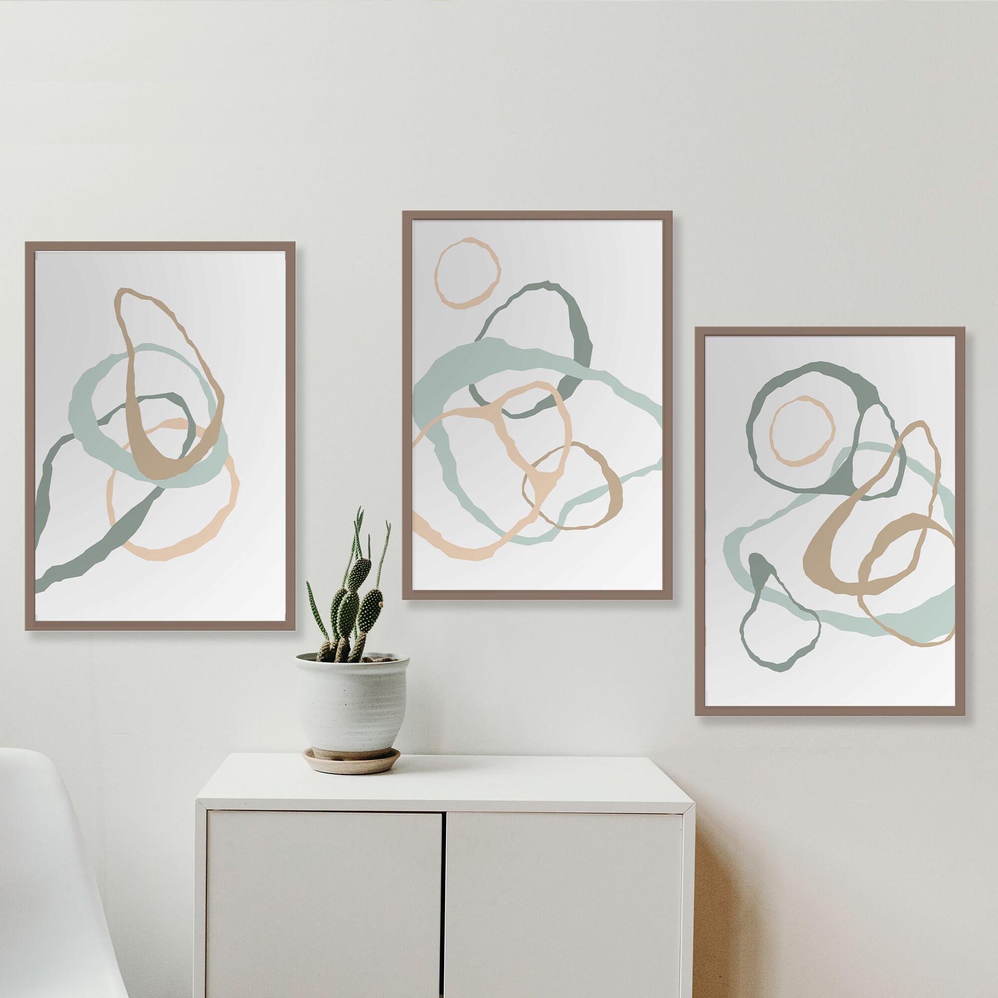 Abstract Canvas Art Set Abstract Printed Wall Art Modern | Etsy