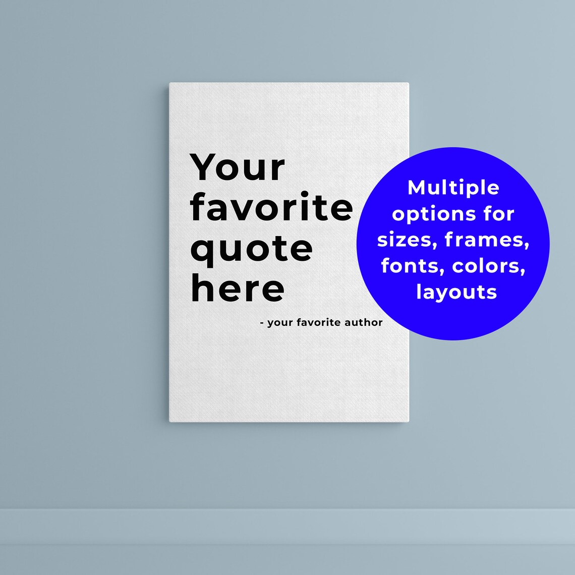 Personalized Quote Print on Canvas Custom Text Print Wall Etsy