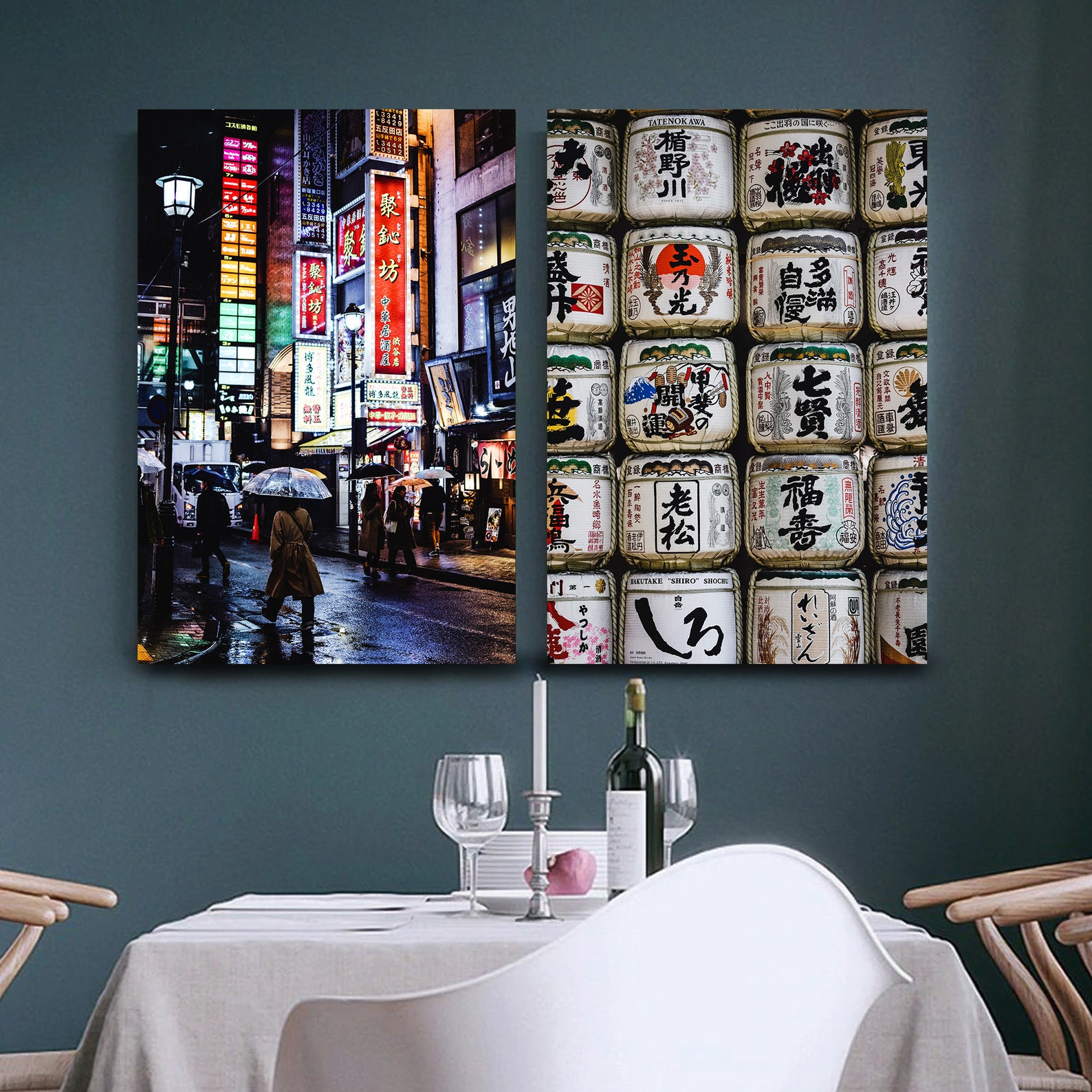 Tokyo City Canvas Art Set Tokyo Artwork Gift Canvas Modern Etsy