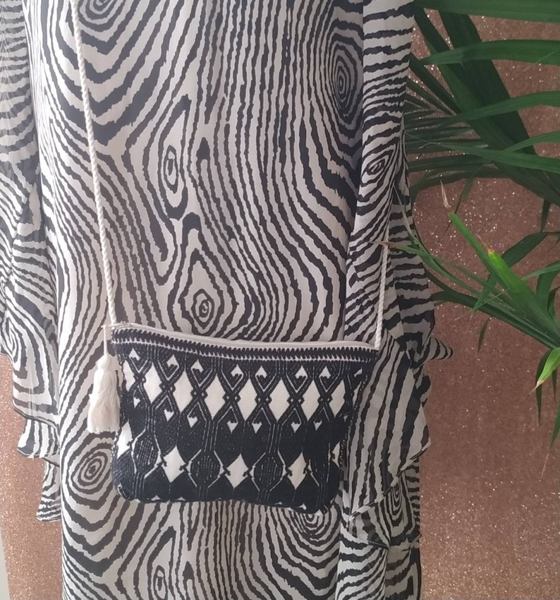 handmade bag Crossbody bag weaved bag telar cross body bag
