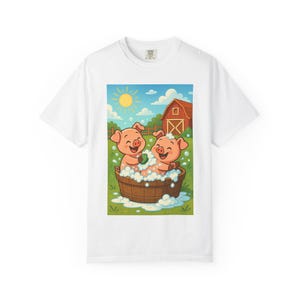 Cute Piggies Farm Life Unisex T-Shirt, Playful Animal Tee, Gift for Farmers, Pig Lovers, Farmhouse Decor, Fun Vintage Style