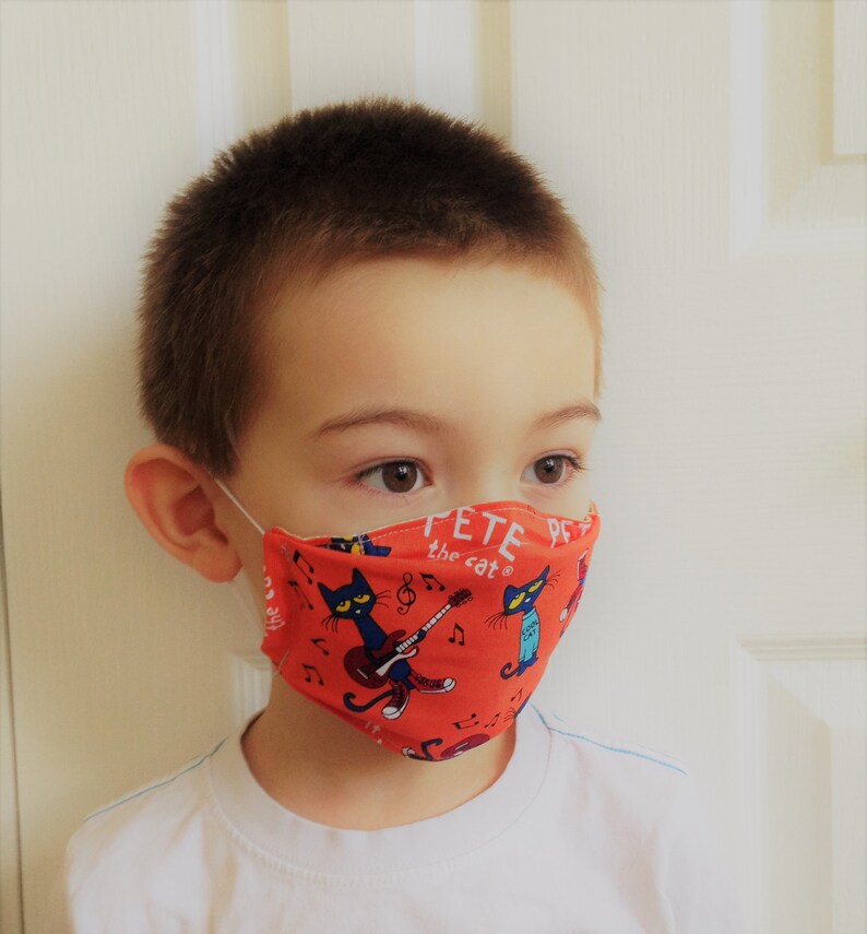 Pete the cat face mask children face mask kids face mask Etsy