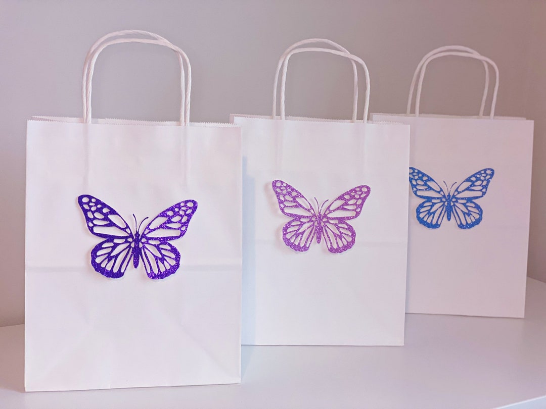 Butterfly Gift Bags // Butterfly Favor Bags // Party Bags // Etsy