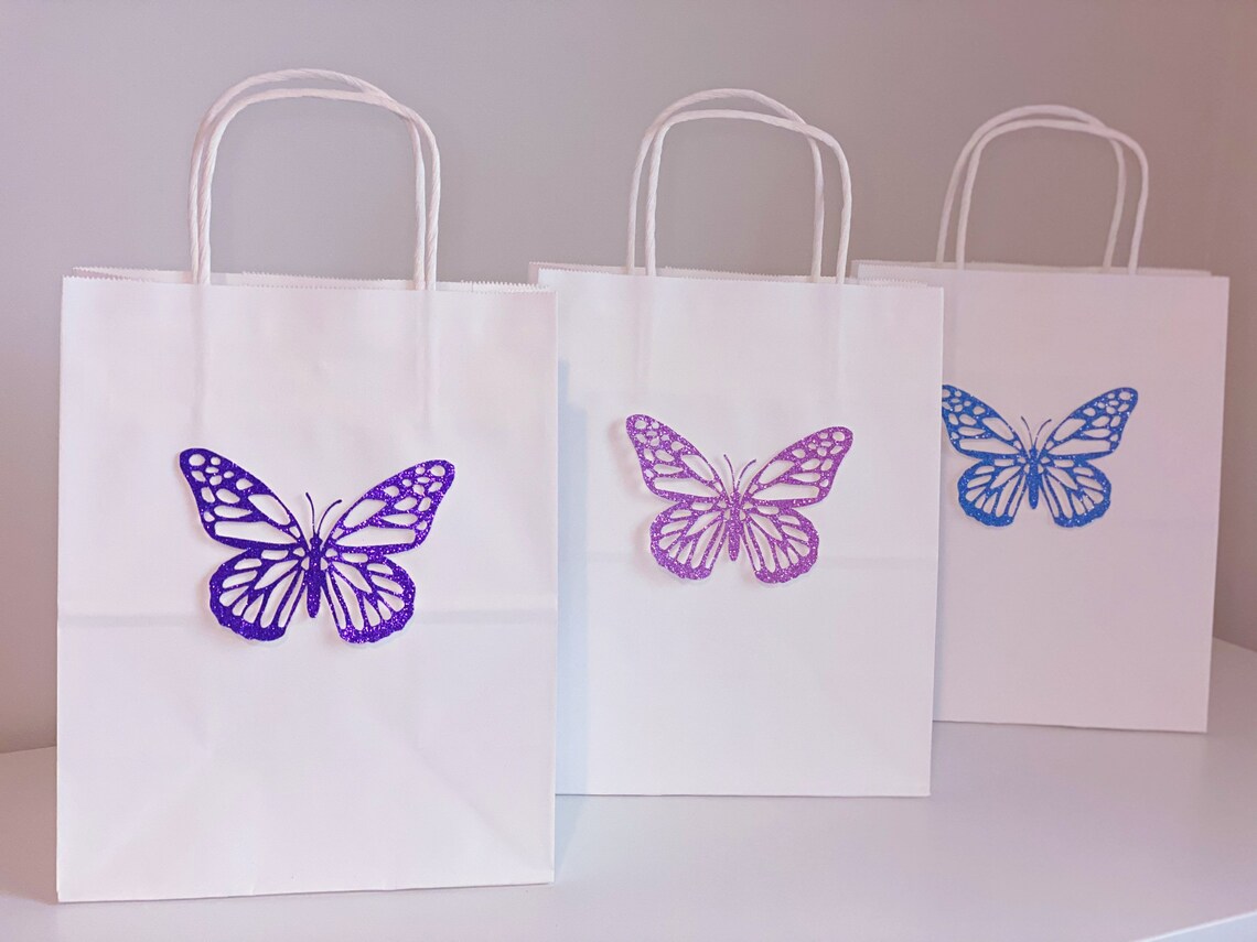 Butterfly Gift Bags // Butterfly Favor Bags // Party Bags // Etsy