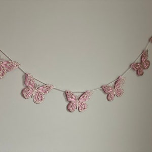 Butterfly Garland - Pink & Gold Butterflies - Party Decoration, Nursery Decor, Baby Shower Garland, Wedding Decor, Birthday Banner