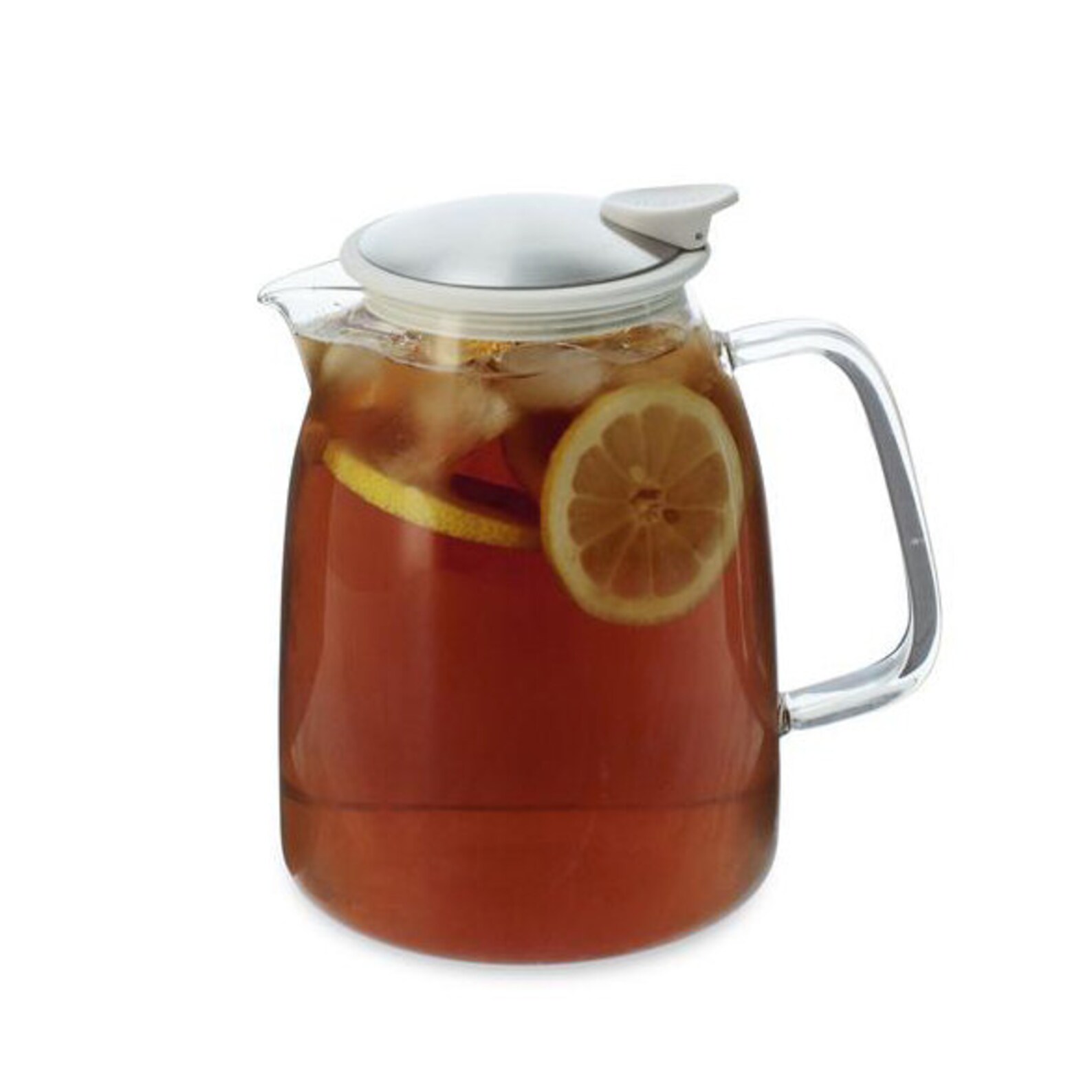 Glass Iced Tea Teapot w/lid Strainer large 68 oz Iced Tea Etsy