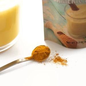 Organic Golden Milk Powder with Ginger, Unsweetened Turmeric Powder for Sugar-Free Golden Milk Lattes - Vegan Ayurvedic Superfood Beverage