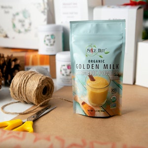 Organic Golden Milk Turmeric Powder Ginger Cinnamon Golden Milk Latte Mix Unsweetened Vegan Golden Milk Ayurvedic Superfood Mix