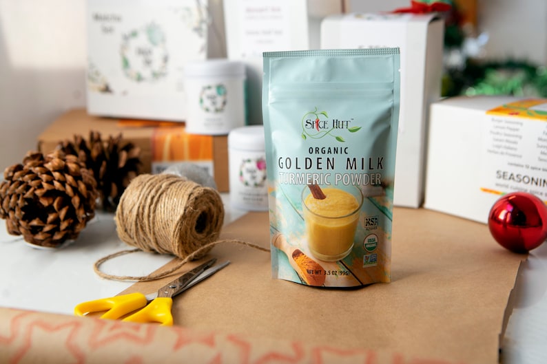 Organic Golden Milk Turmeric Powder Ginger Cinnamon Golden Milk Latte Mix Unsweetened Vegan Golden Milk Ayurvedic Superfood Mix