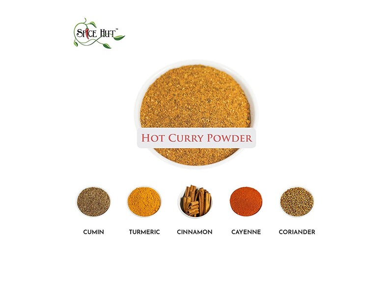 Hot Curry Powder, Cumin, Turmeric, Cinnamon, Cayenne, Coriander